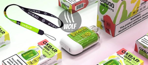 O que vem na Caixa do Pod Descartável OXBAR G8000 8000 Puffs na Wolf