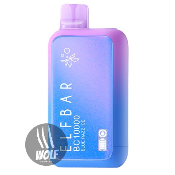 Pod Descartável ELFBAR BC10000 com 10000 Puffs Blue Razz Ice na Wolf