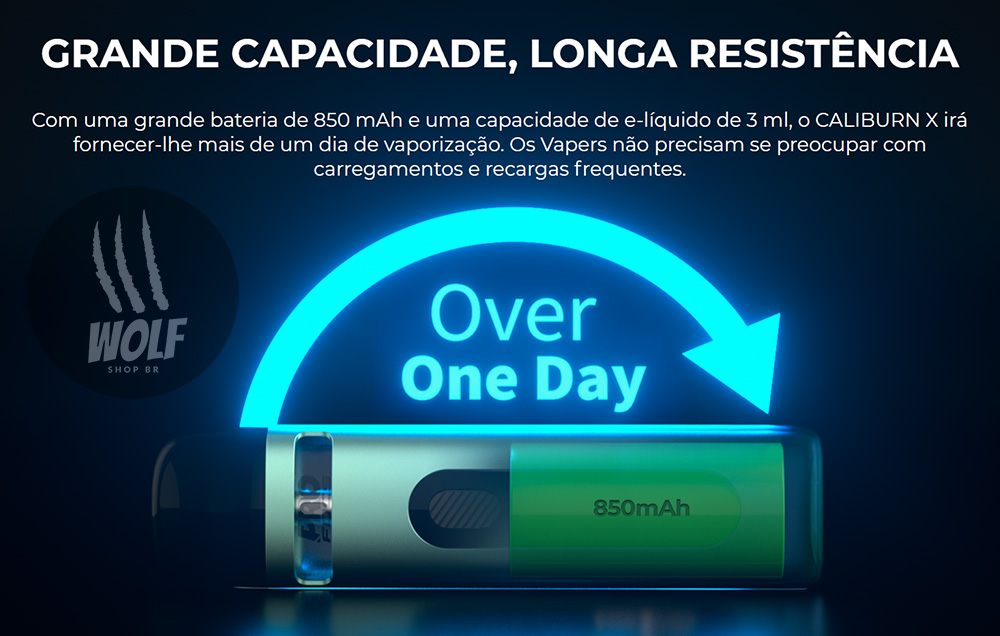 Bateria do Pod System UWELL Caliburn X na Wolf