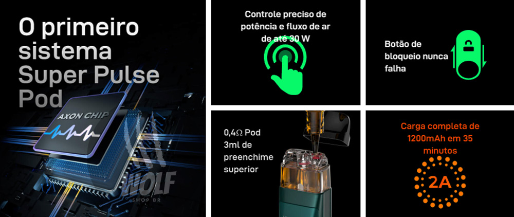 Coisas Pod Recarregável Vaporesso XROS Pro Laranja na Wolf