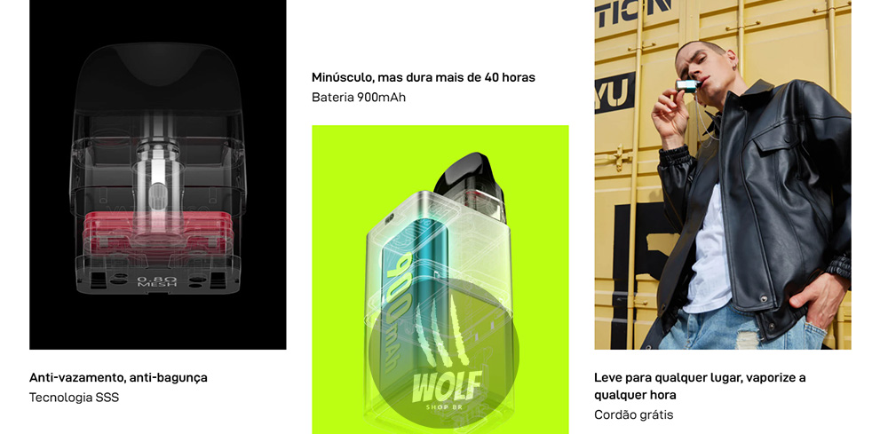 Coisas Pod System Vaporesso XMOS Cube na Wolf