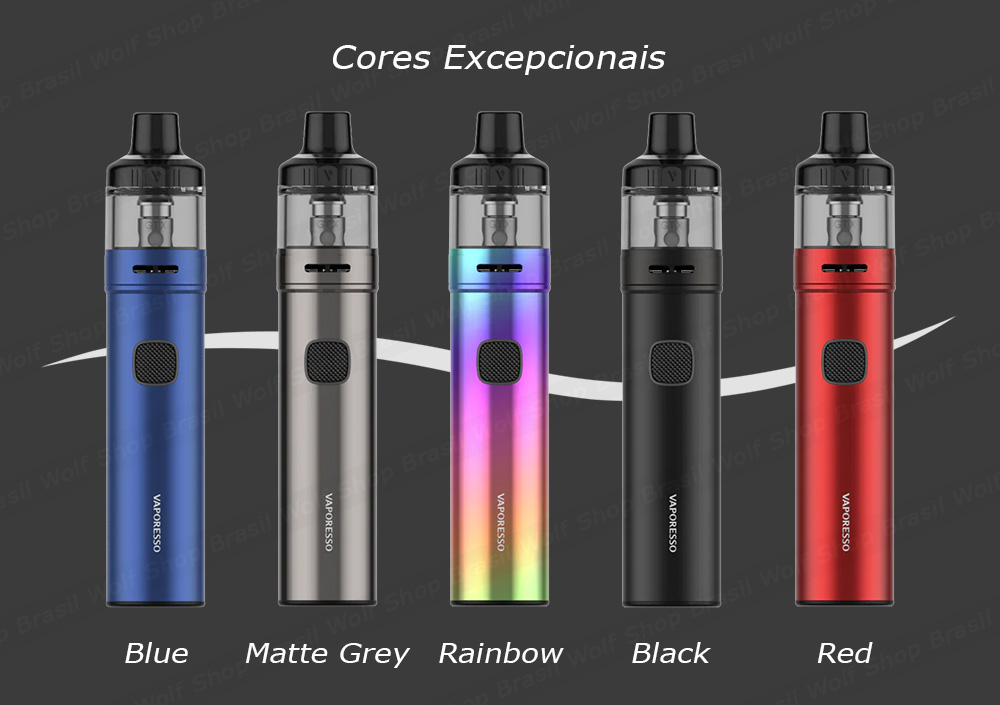 Cores Pod System Vaporesso GTX Go 40 na Wolf