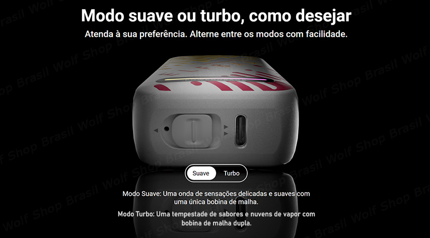 Turbo Pod Descartável Elf Bar BC18000 na Wolf