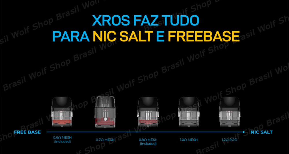 Compatível Pod System Vaporesso XROS 3 Nano na Wolf