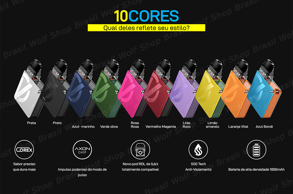 Cores Pod System Vaporesso XROS 3 Nano na Wolf