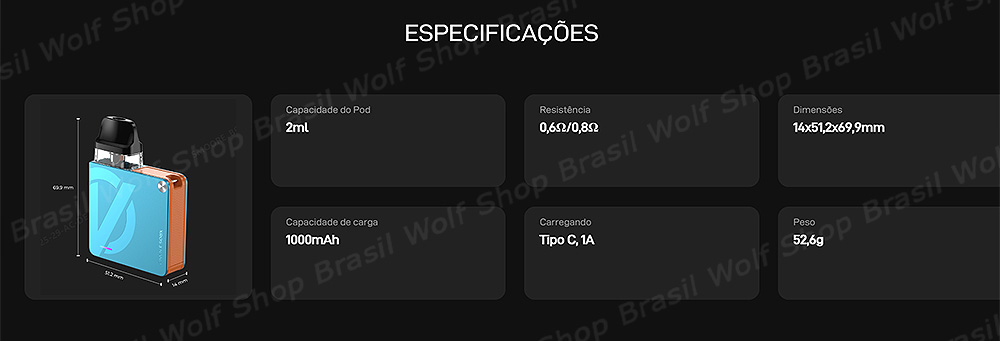 Especs Pod System Vaporesso XROS 3 Nano na Wolf